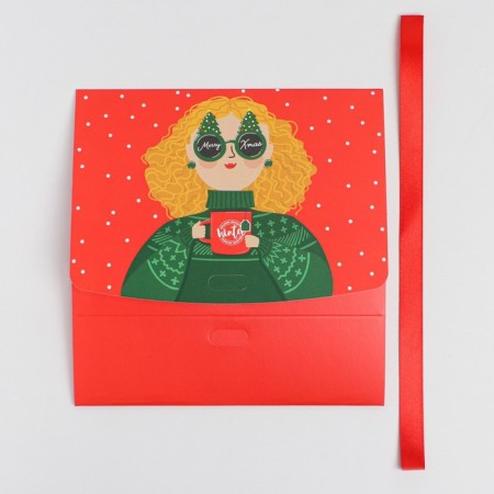 Folding Gift Box "Girlfriends", 16.5 x 12.5 x 5 cm, New Year-4