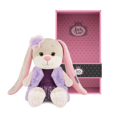 Soft toy "Bunny in a fashionable fur vest", 20 cm