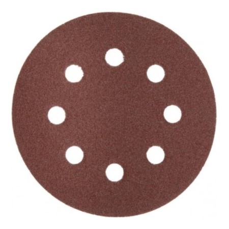 Circle of abrasive grinding bison 35562-125-100, perforated, P100, 125 mm, 5 pcs.