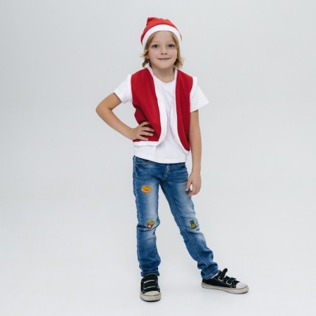 Carnival set "New Year's Gnomik": vest and cap, height 92–104 cm-4