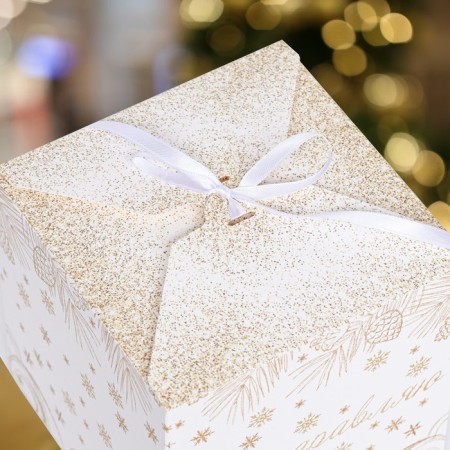Folding box "Snow Deer" 14 x 14 x 14 cm-2