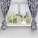 A set of curtains for the kitchen with sequences of Ethel "Palm Leaves" 149x180 cm - 2 pcs