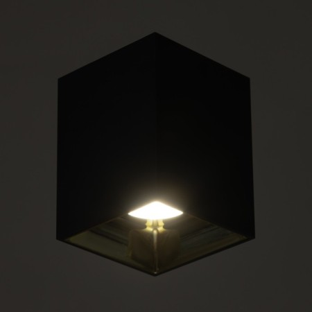Lamp "Cube" LED 4000K 10W DIM220 Black gold 7.5x7.5x9.5cm-2