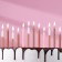 Set of candles for the pink party cake, 12 pcs, 8 cm, white and pink metallic