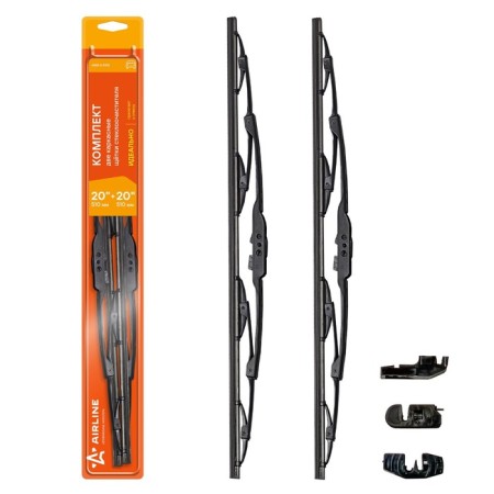 AIRLINE AWB-K-510K wiper brush, 20 ", 510 mm, frame, 4 adapters, 2 pcs