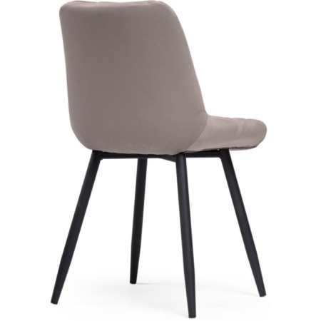 Stol on a metal frame Baoine used metal/velor, black/latte 50x55x83 cm-3