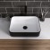 Grossman GR-4043BW sink, rectangular, 505 x 390 mm, white/black