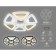 LED ceiling LED with Ambrella Light, Original, FA4494, 6XLED, 84 W, 7140LUM, 3000-6400K, white color.