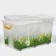 The container for storage with the lid "Hide Box. Grass ", 50 l, 60 × 38 × 31 cm, on wheels, mix