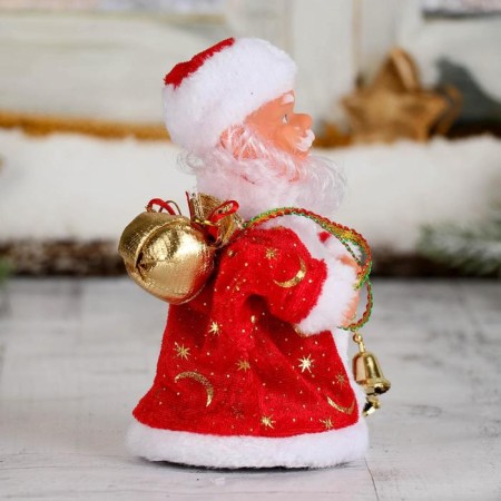 Santa Claus "Red fur coat, with a bell" moves, 17.5 cm-3