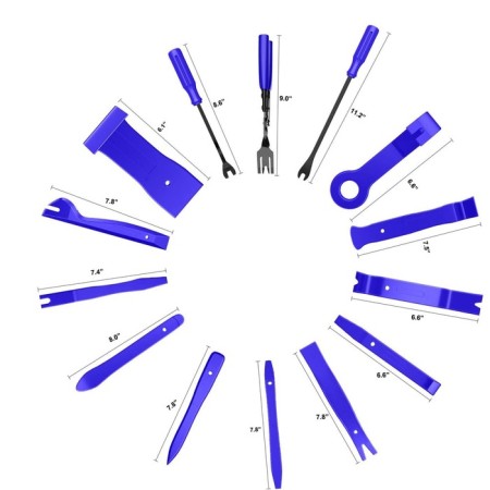 A set of instrument for plastic, 19 items, in a bag-2
