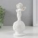 Polystone souvenir "Snowty angel on a ball with flowers" with gold 16x6x6 cm