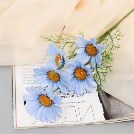 Artificial flowers "Arctothis" D-3.5 cm 35 cm, blue