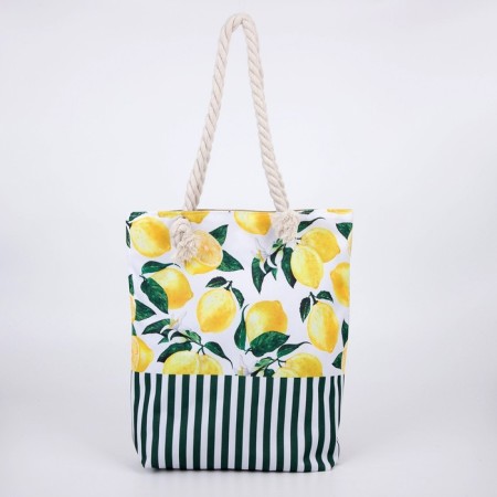 Bag Women's beach on lightning, white/yellow color-1