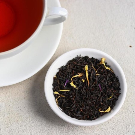Black tea "Happy Birthday", bergamot and petals of Vasilka, 20 g.-1