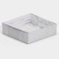 Кондитерская упаковка, коробка для макарун с PVC крышкой, «Дерево», 12 х 12 х 3.5 см