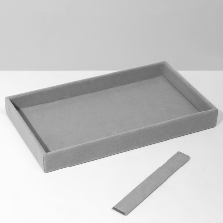 Decoration for jewelry 2 places, phlock, 21 × 12 × 3.5 cm, color gray color-2