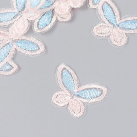 Decor for creativity Textile Embroidery "Blue Blue-Blue" 4x3 cm-1