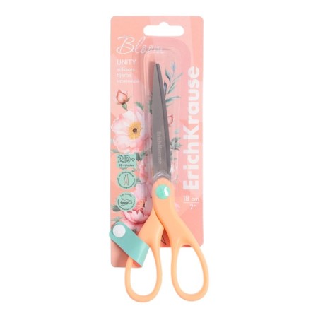 Scissors 18 cm Erichkrause Unity "Pastel Bloom" Blister, mix-1