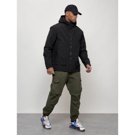 Male spring jacket, size 48, black color-6