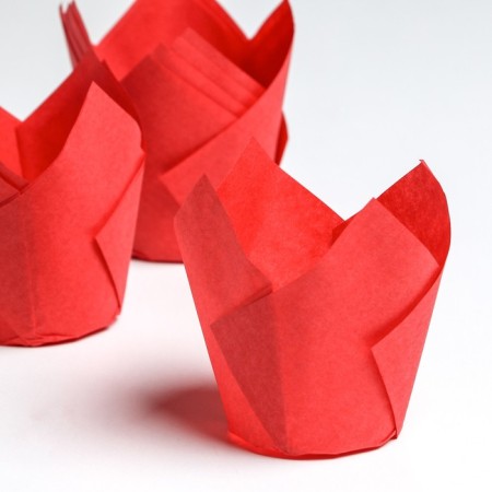 Paper form "Tulip", red, 5 x 8 cm