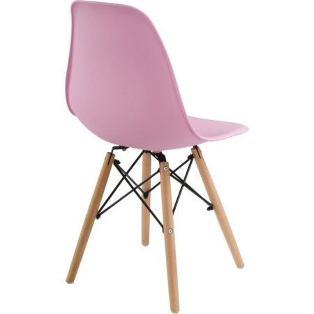 Plastic chair EAMES Massive Buk/Metal/Plastic, Natural/Pink 46x52x83 cm-4