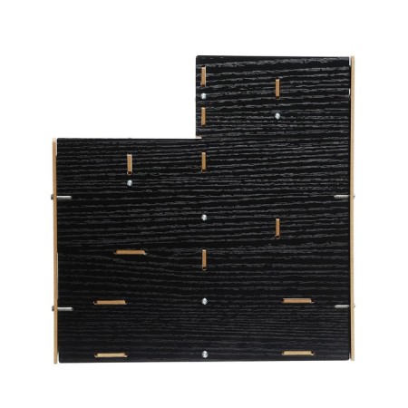 Organizer - Table Devente stand. Elrix 24.5 x 15 x 25.5 cm, MDF, black, cardboard box-5