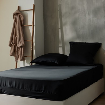 Slip on the elastic band SL Home Tencel 180*200+30 cm, col. black-3