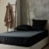 Slip on the elastic band SL Home Tencel 180*200+30 cm, col. black