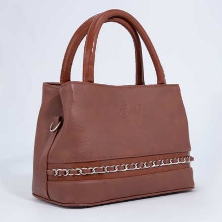 Olivi-tout bag on lightning, brown color-2