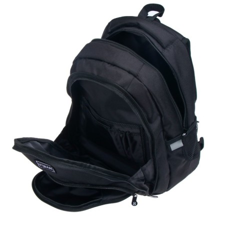 Youth backpack, 42 ​​x 31 x 13 cm, ergonomic back, Stavia "megapolis", black-10