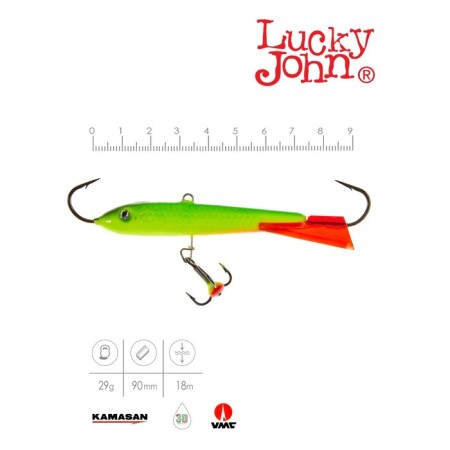 Balancir Lucky John Classic 9 + tee, 9 cm, 26rt blister color-1