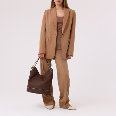Love bag "Olivi" with lightning, brown color-5
