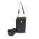 Bag for documents with zipper, n/k, 2 departments, black matte