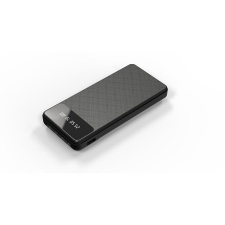 External BYZ W79, 10,000 mAh, Type-C, USB, 2 A, display, cable 4, display, black