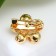 Brooch "Flower" Five -Tree, colored in yellow gold (indivisible packing 12 pcs., Price per pcs.)
