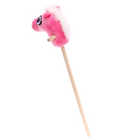 Soft toy "horse - horse", on a stick, pink color-6