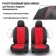 Autoshekhli university Autoprofi TT-902V BK/RD, polyester, velor, a set of 9 items, front row, rear row, black/red color