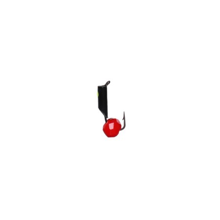 Mormyshka column black, lime of the eye + ball is red red, weight 0.4 g-1