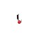Mormyshka column black, lime of the eye + ball is red red, weight 0.4 g