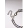 Bracelet with rhinestones "butterflies" rectangles, white color in silver