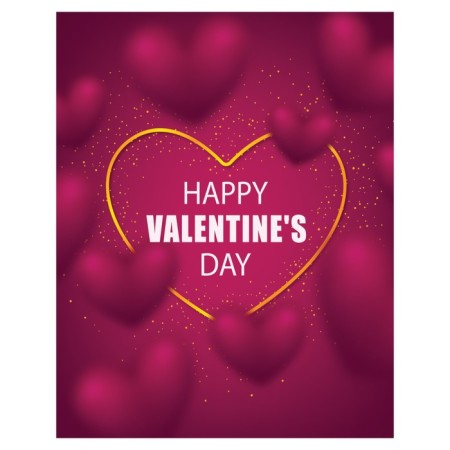 Happy Valentine’s Day, decorative, size 16x45 cm-1