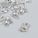 Decor for creativity Metal "Bunny with a racket" set 15 pcs silver 1.1x1.5 cm