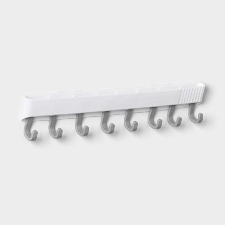 Holder for bathrooms and kitchen accessories, 29.5 × 3 × 5.5 cm, the color is gray-white
