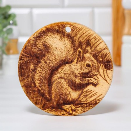 Board of the cedar "Belchonok", round, 18 × 18 cm