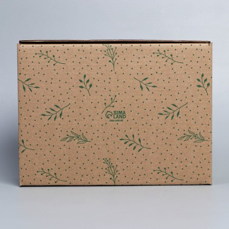 Box Gift team, packaging, "branches", brown, 27 x 21 x 9 cm-5