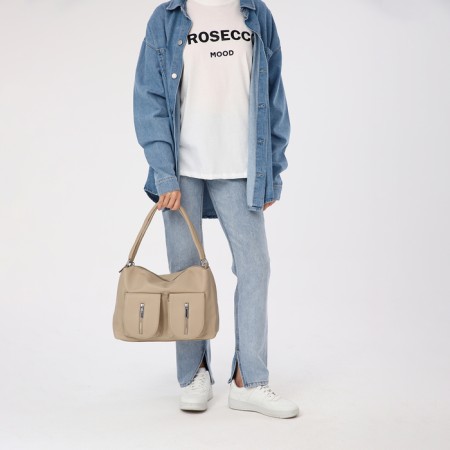 Board of lightning, 3 external pockets, beige color-9