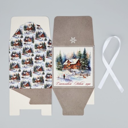 Box a gift New Year's folding “Winter Tale”, 18 x 18 x 18 cm, New Year-6