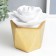Souvenir Polystone "Golden Rose in a pot" 15x13.5x13.5 cm