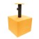 Clamp "Column", a cube with a site, 35 x 30 x 85 cm, a mix of flowers